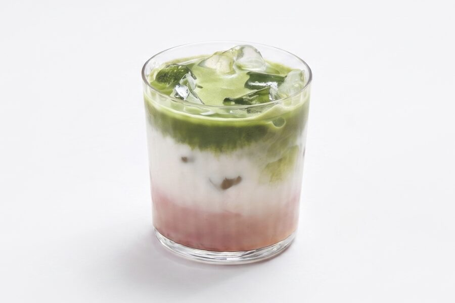 Pink Iced Matcha Latte