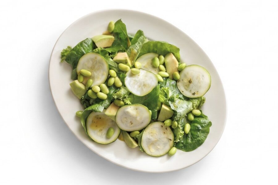 Salată verde cu kale și zucchini