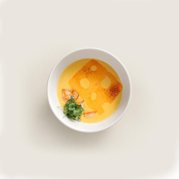 Supă cremă de porumb cu cheddar și creveți